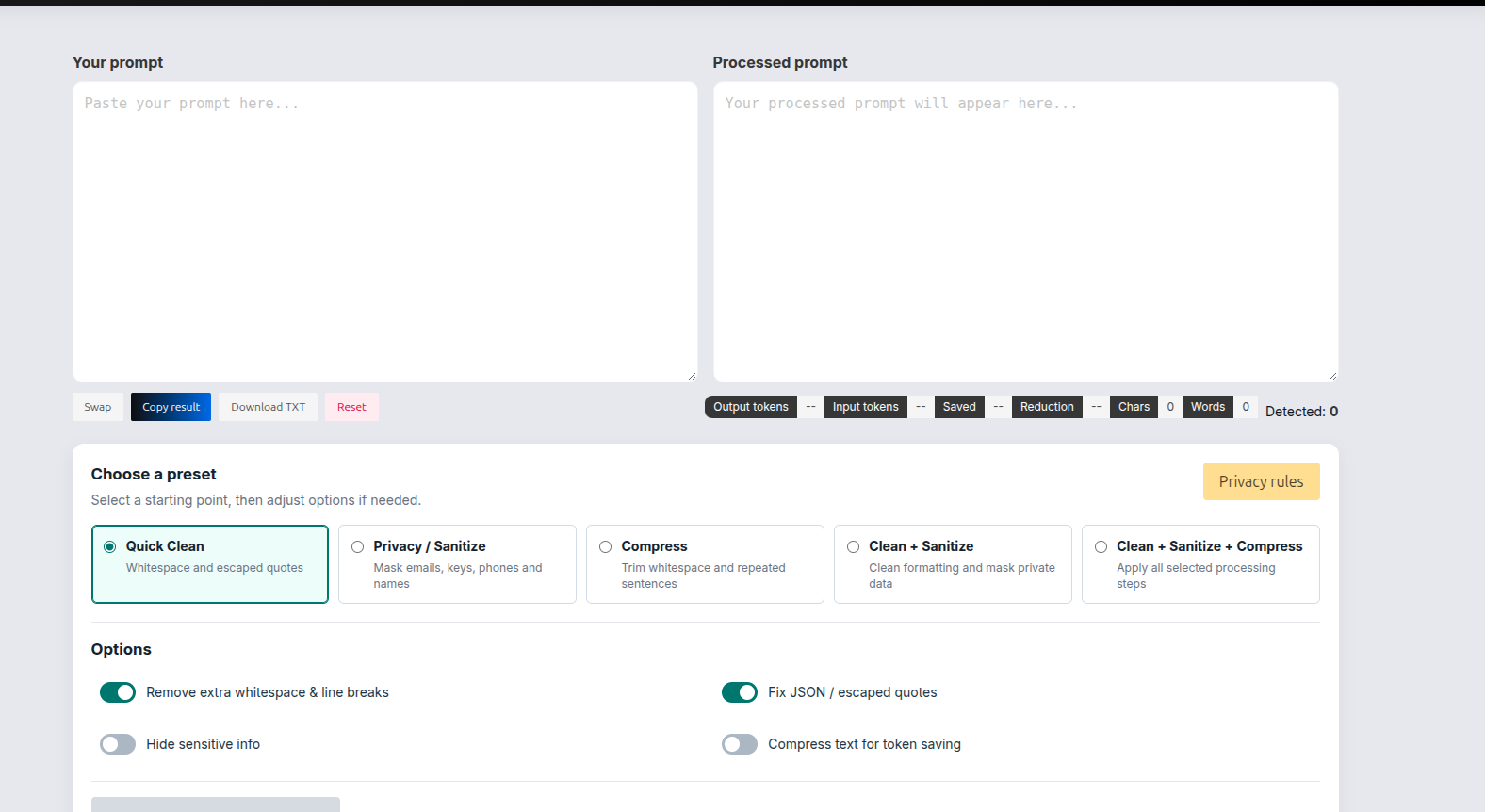 Major Update: Faster Token Reduction, Better Data Privacy & Brand New UI